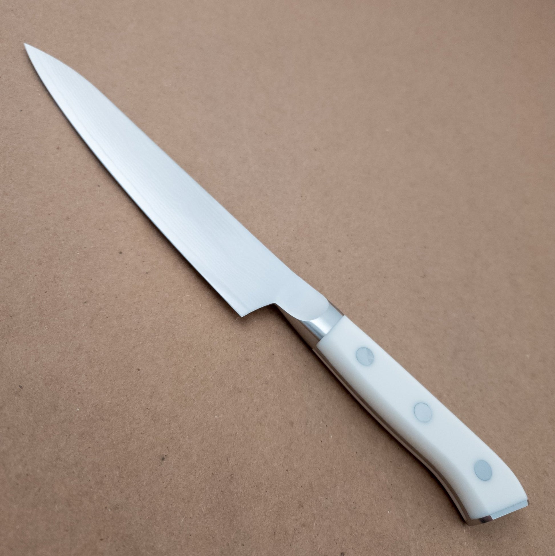 150mm MCUSTA ZANMAI Classic VG10 Damascus Petty Utility Yo Handle left side - District Cutlery