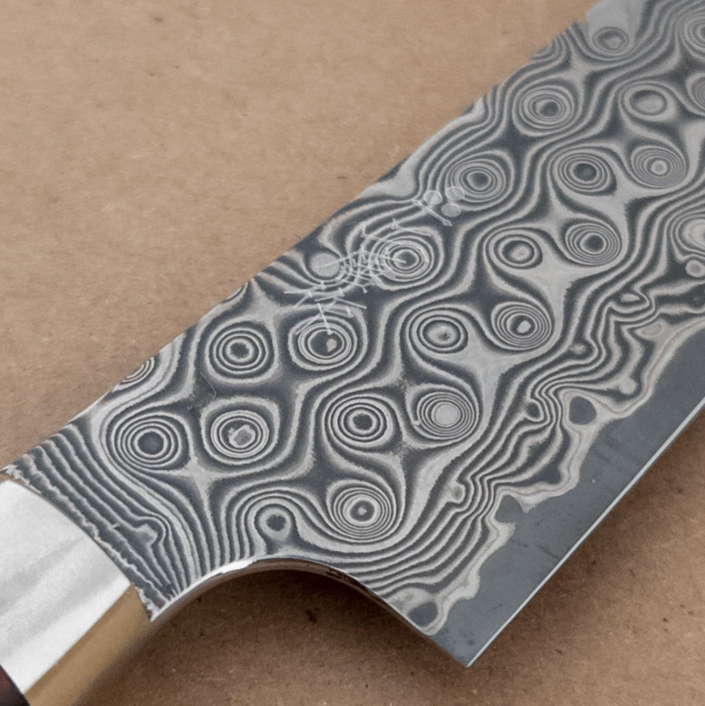 150mm Nigara SG2 Anmon Damascus Petty Utility Yo Handle makers mark - District Cutlery