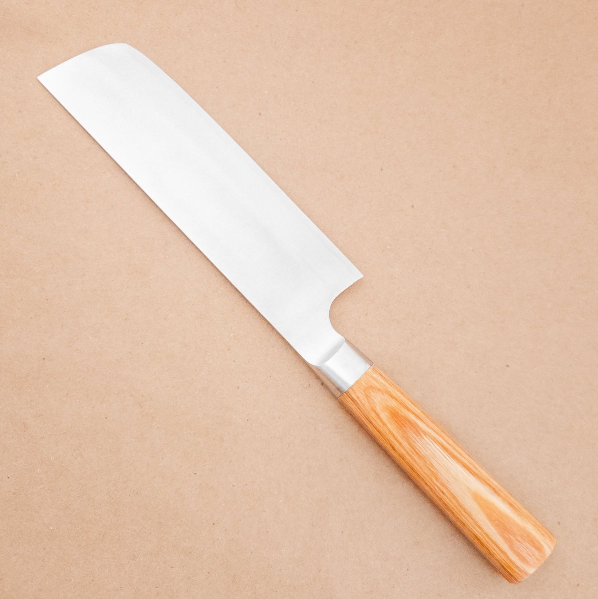 165mm Kamo Katsuyasu VG10 Damascus Wa Nakiri right side - District Cutlery