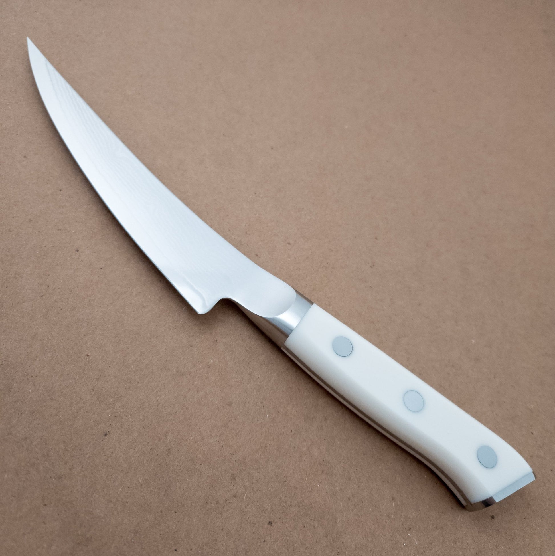 165mm MCUSTA ZANMAI Classic VG10 Damascus Boning Yo Handle - left side- District Cutlery