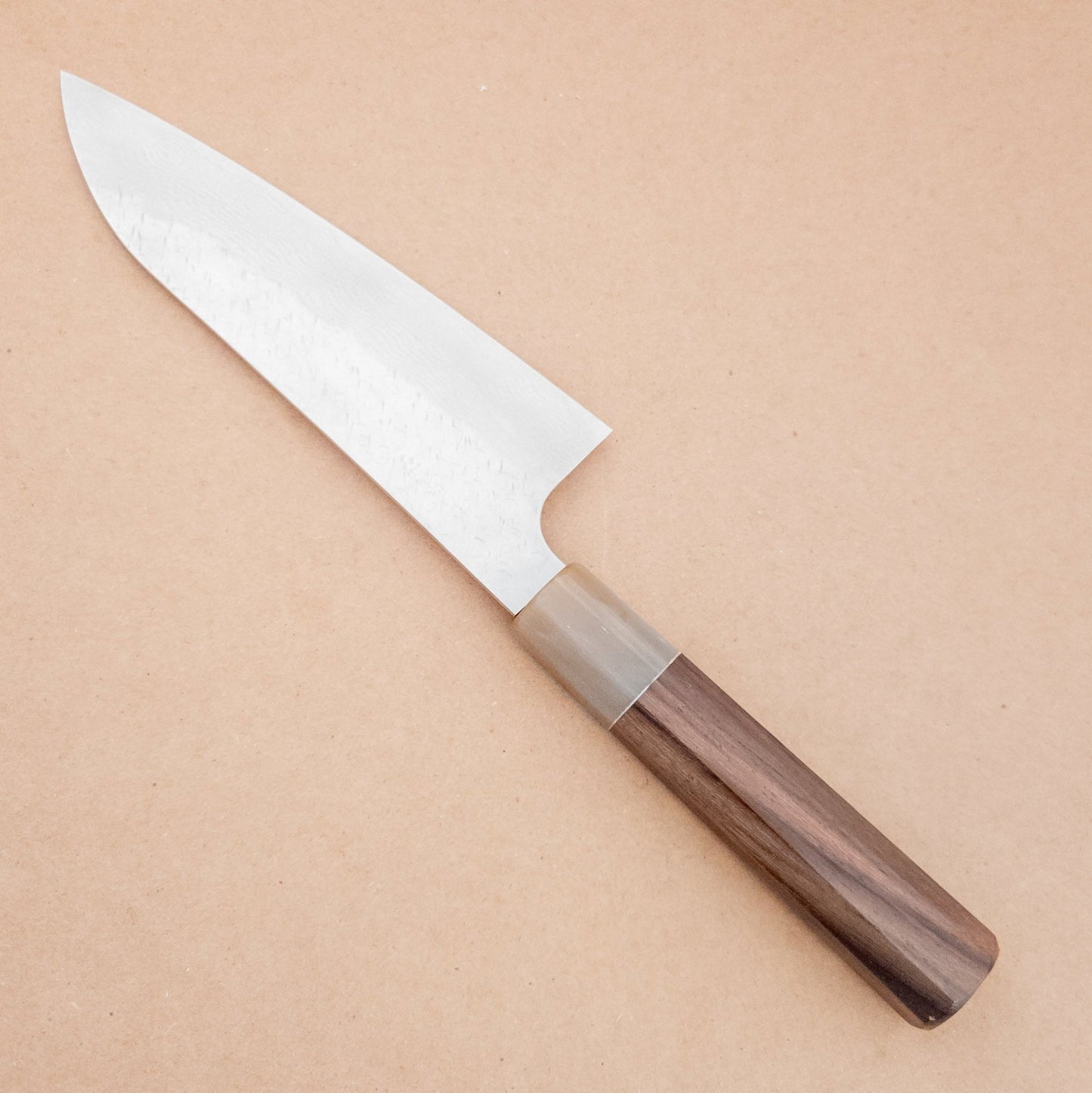 170mm Nigara STRIX Damascus Wa Santoku right side - District Cutlery