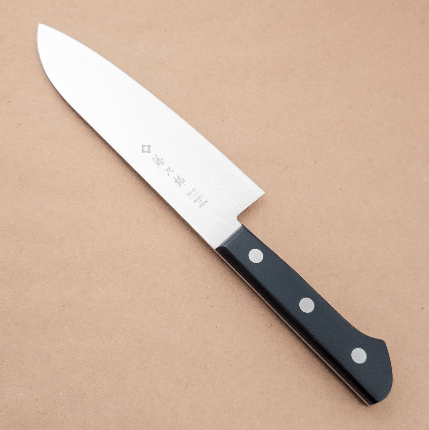 170mm Tojiro Basic Damascus VG10 Santoku Knife right side - District Cutlery