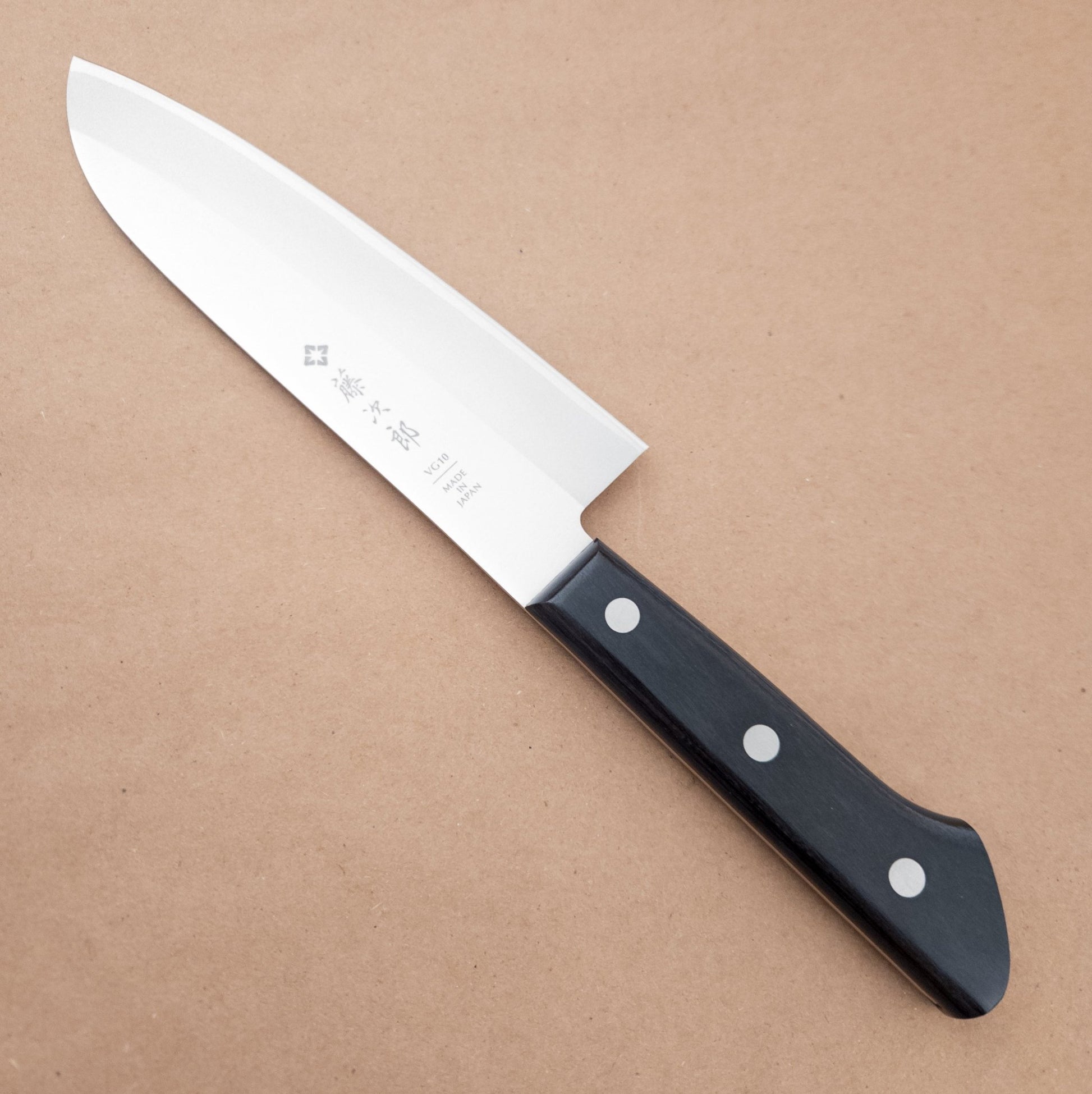 170mm Tojiro Basic VG10 Santoku Yo Handle right side - District Cutlery