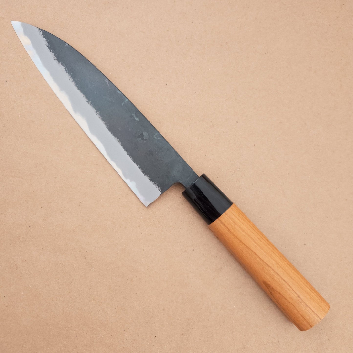 180mm Hinokuni Shirogami Wa Gyuto left side - District Cutlery