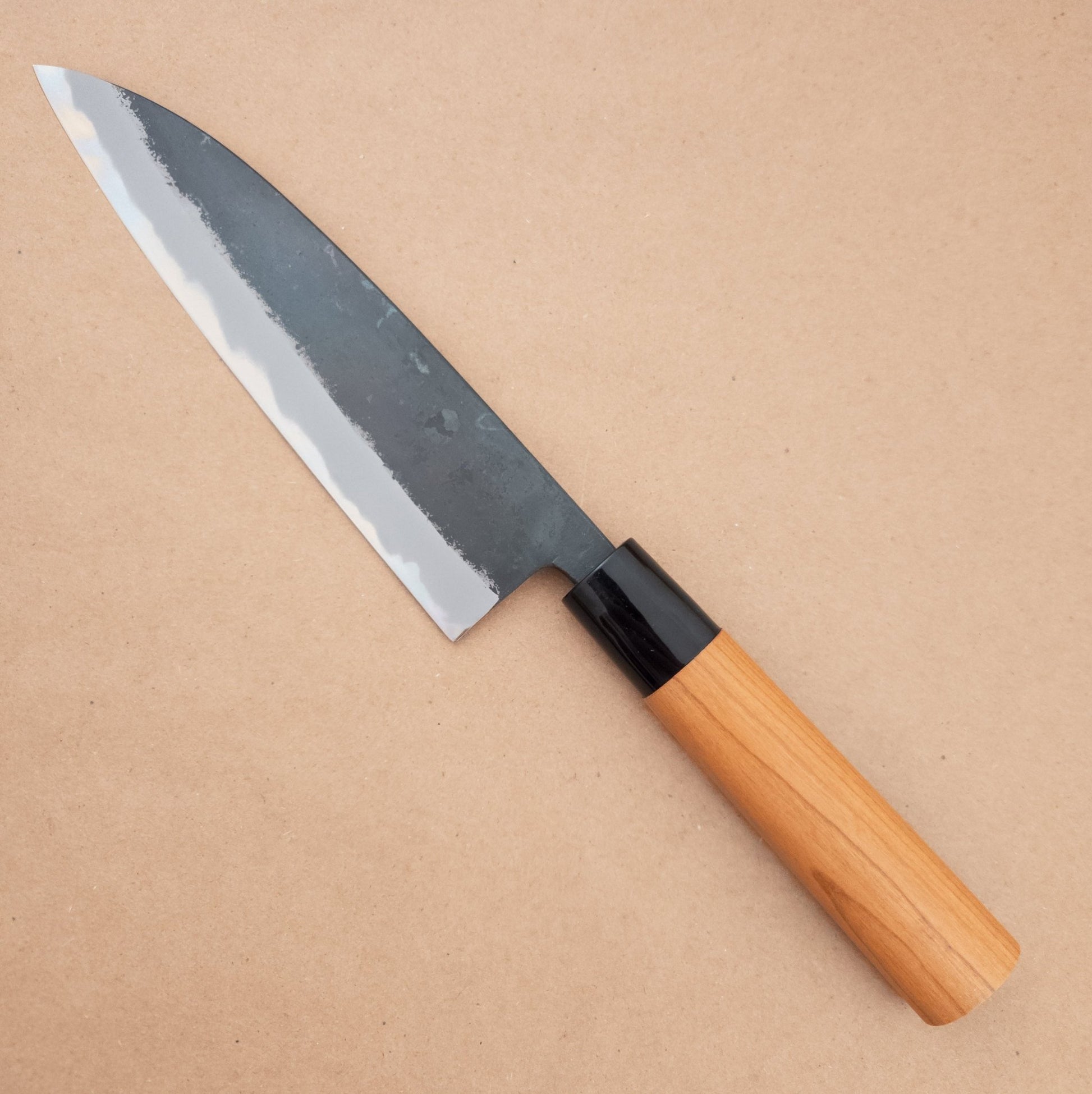180mm Hinokuni Shirogami Wa Gyuto left side - District Cutlery