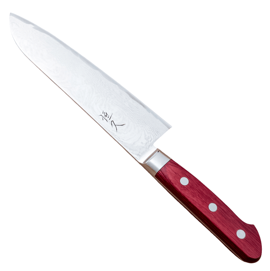 180mm Tsunehisa Nickel Damascus AUS10 Santoku Yo Handle - District Cutlery