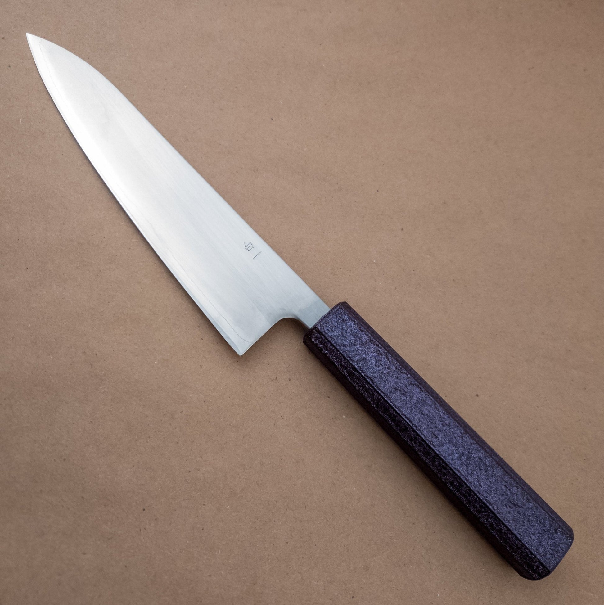 180mm Tsunehisa Shirogami Lacquered Wa Gyuto left side - District Cutlery