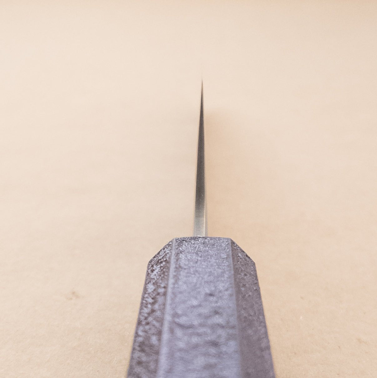 180mm Tsunehisa Shirogami Lacquered Wa Gyuto choil - District Cutlery