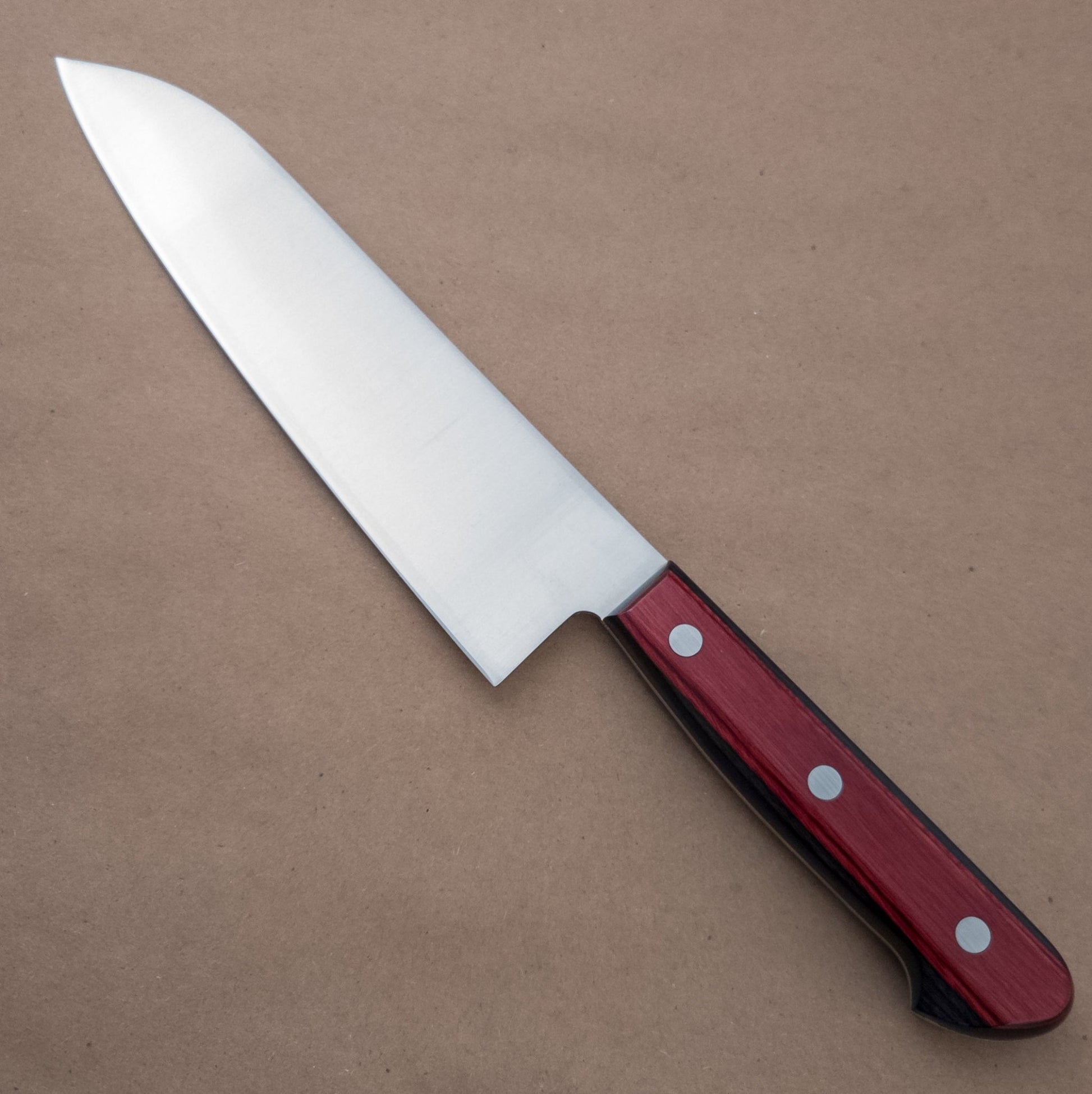 180mm Tsunehisa SLD Santoku Red Yo Handle - District Cutlery