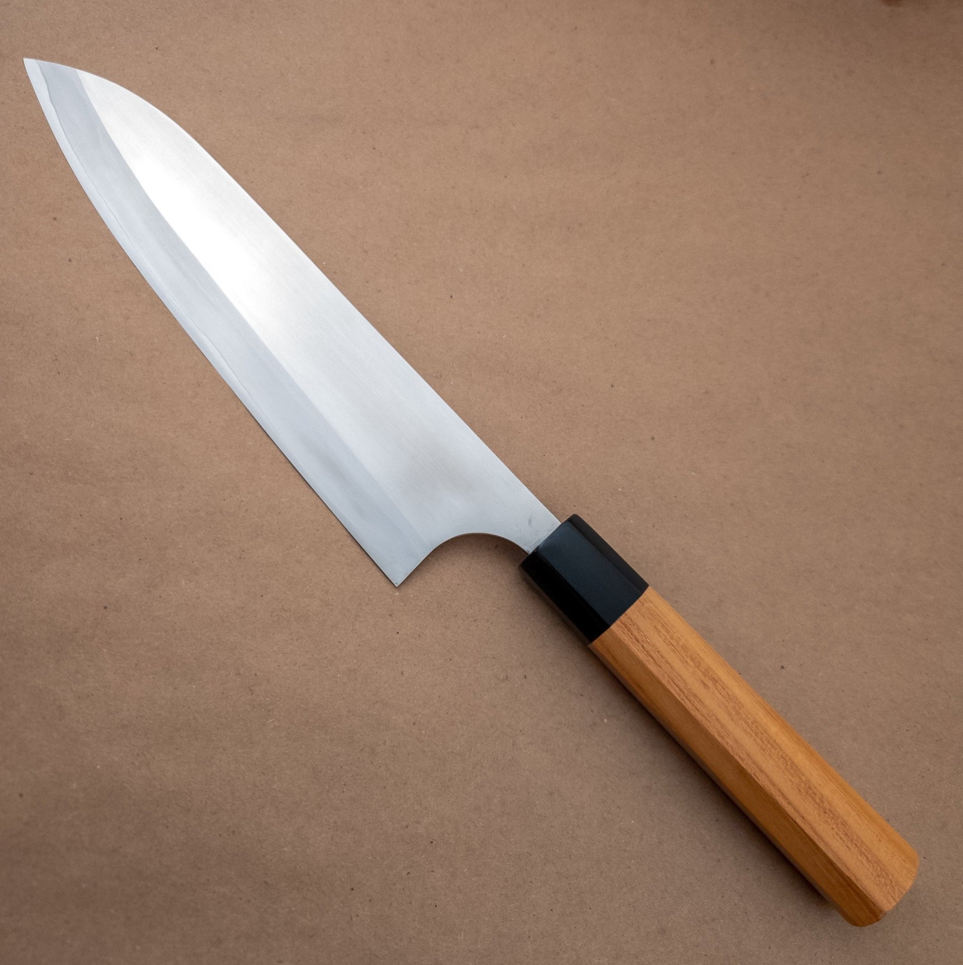 210mm Gihei Kazahana HAP40 Wa Gyuto left side - District Cutlery
