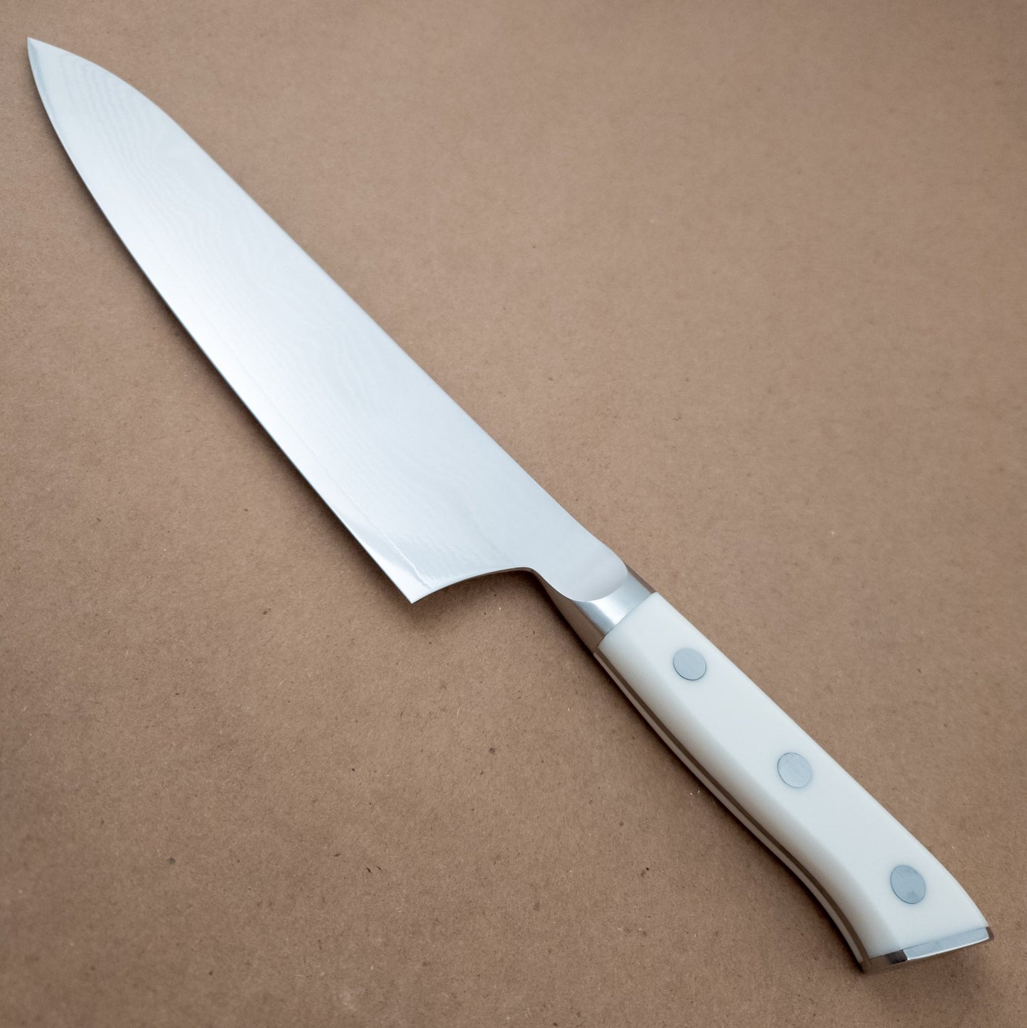 210mm MCUSTA ZANMAI Classic VG10 Damascus Gyuto Yo Handle left side - District Cutlery