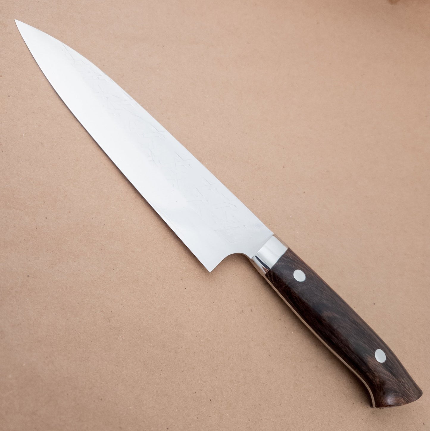 210mm Saji SRS13 Ironwood Gyuto Yo Handle left side - District Cutlery