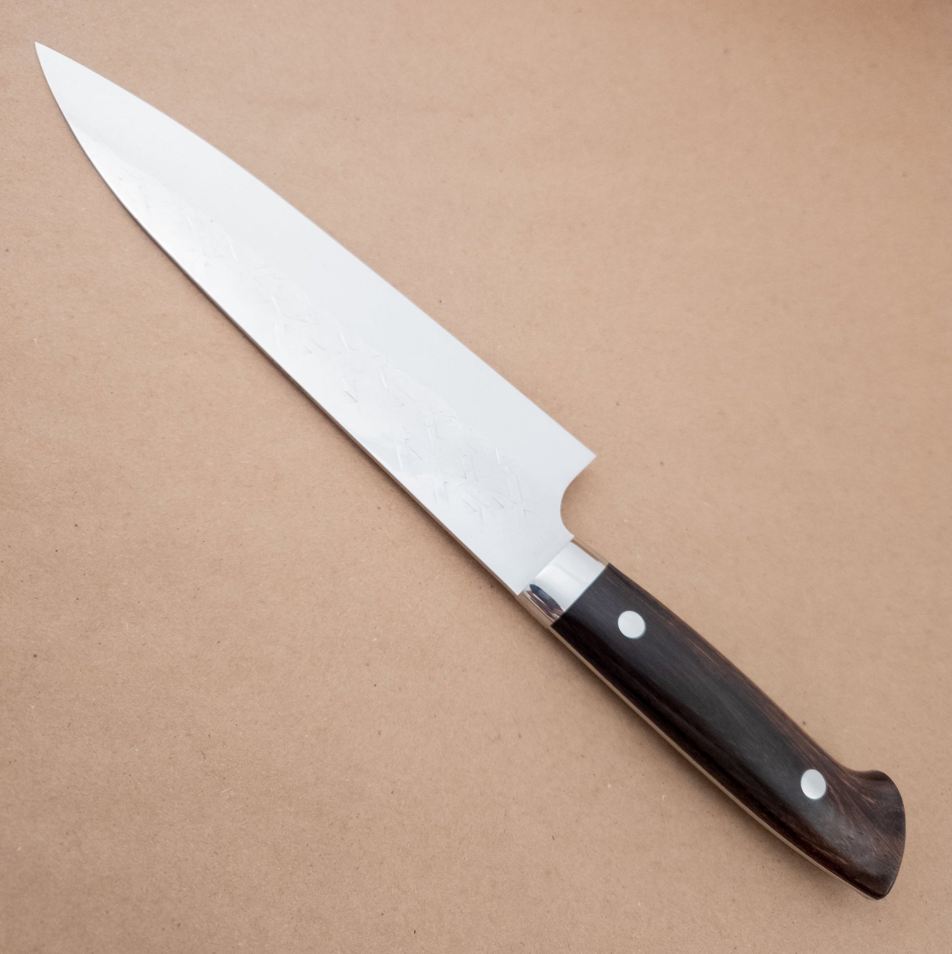 210mm Saji SRS13 Ironwood Gyuto Yo Handle right side - District Cutlery