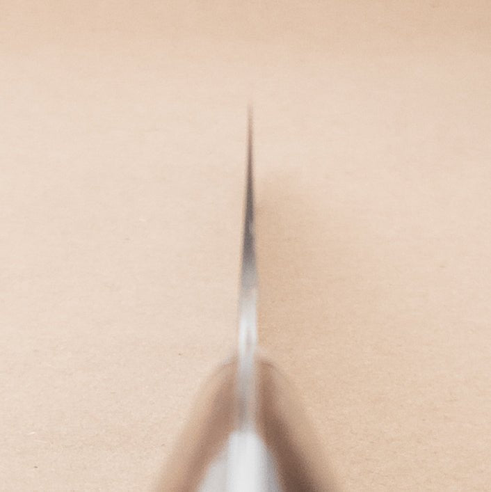 210mm Saji SRS13 Ironwood Gyuto Yo Handle choil - District Cutlery