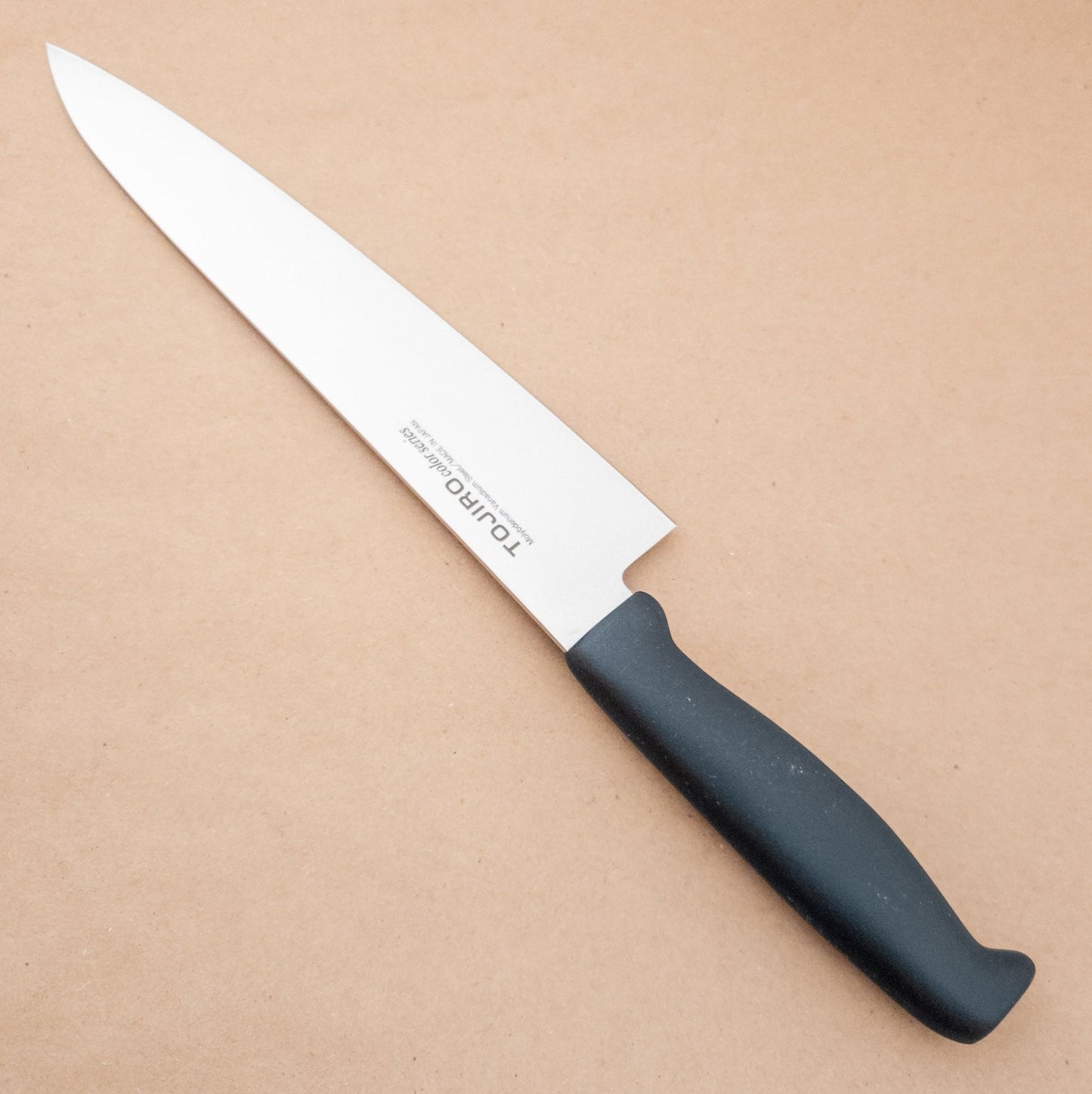 210mm Tojiro Color Series MV Gyuto Black Yo Handle right side - District Cutlery