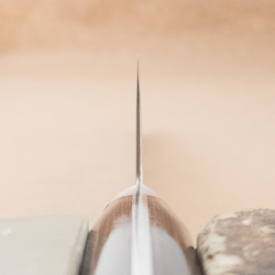 210mm Tsunehisa 33 - Layer Damascus VG10 Gyuto Brown Yo Handle - District Cutlery