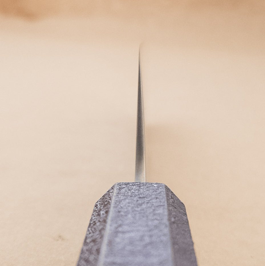210mm Tsunehisa Shirogami Lacquered Wa Kiritsuke choil - District Cutlery