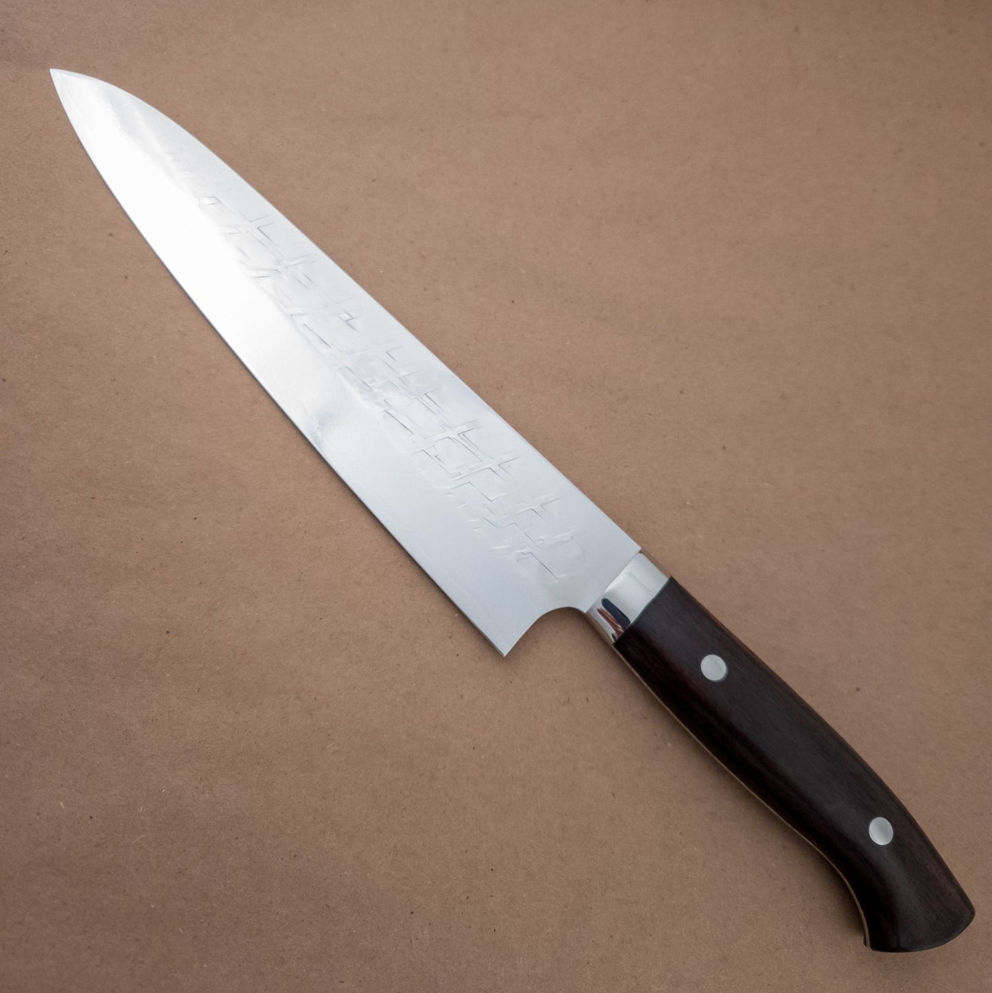 240mm Saji SRS13 Ironwood Gyuto Yo Handle left side - District Cutlery