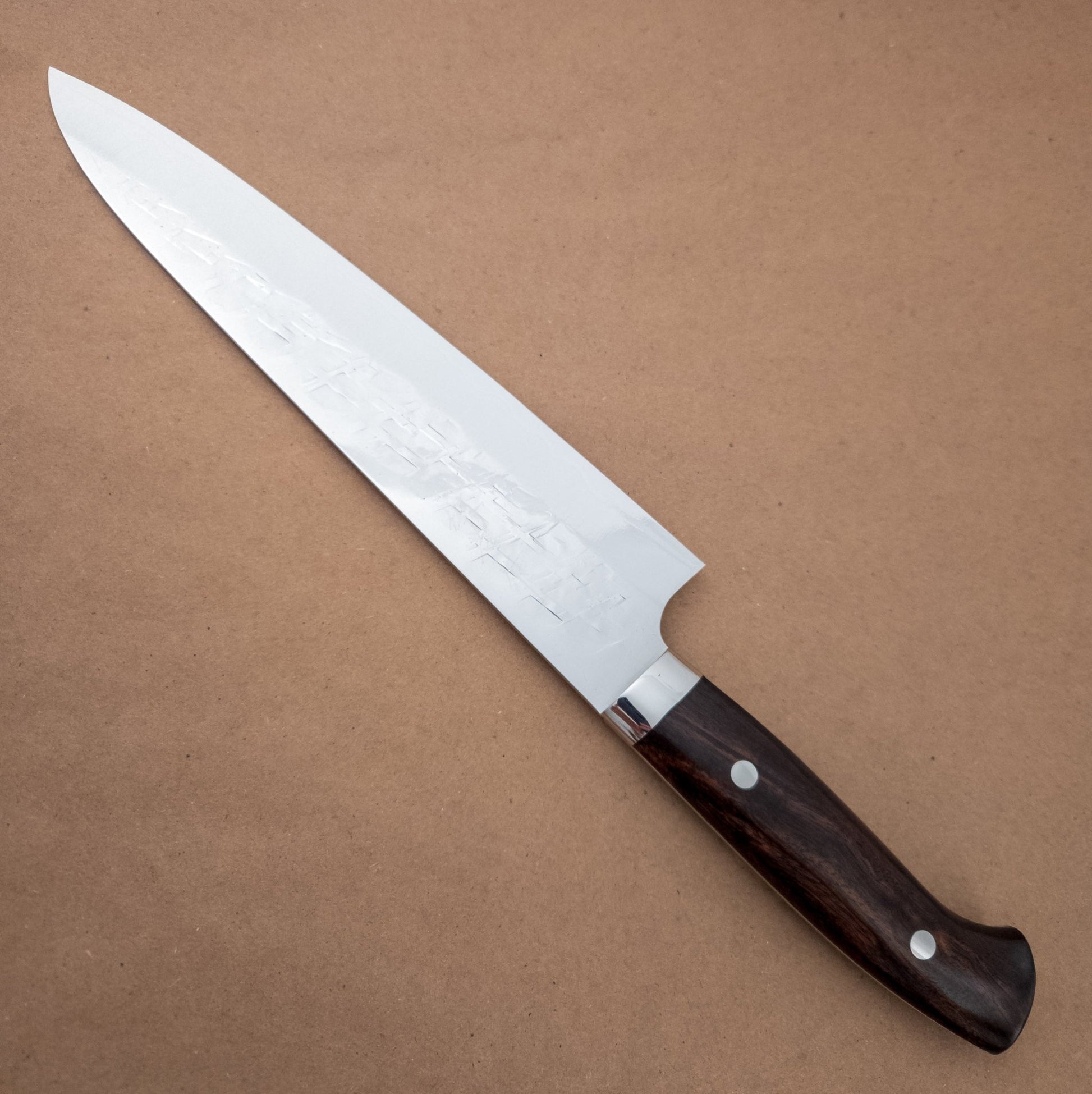 240mm Saji SRS13 Ironwood Gyuto Yo Handle right side - District Cutlery