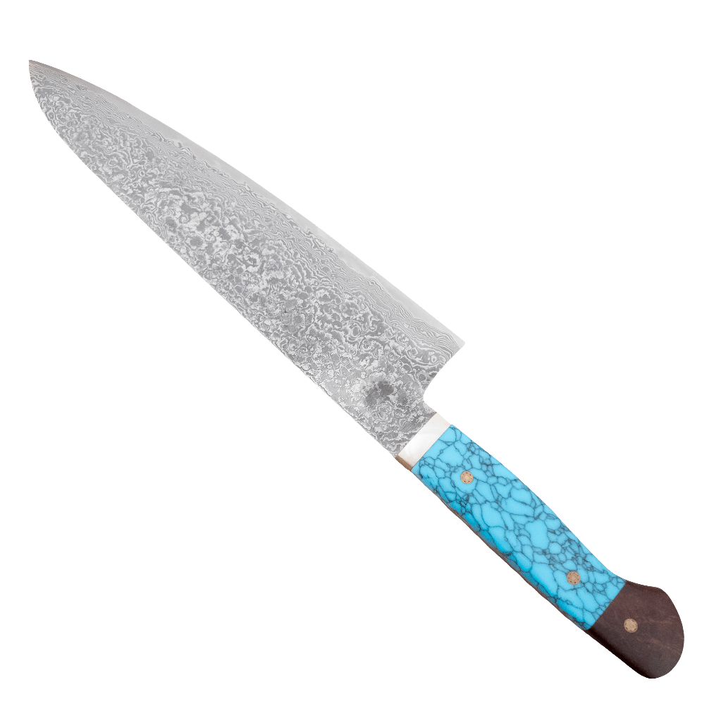 270mm Hiro Nickel Damascus SG2 Gyuto Yo Handle - District Cutlery