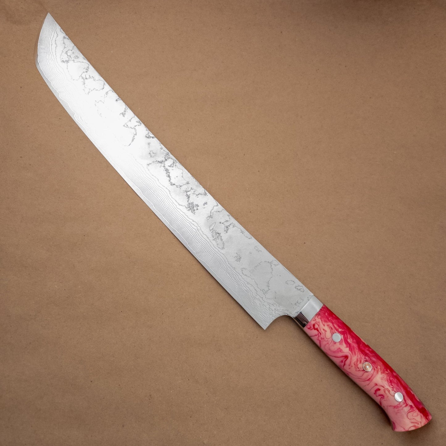 390mm Saji Damascus SG2 Sakimaru Yo Handle left side - District Cutlery