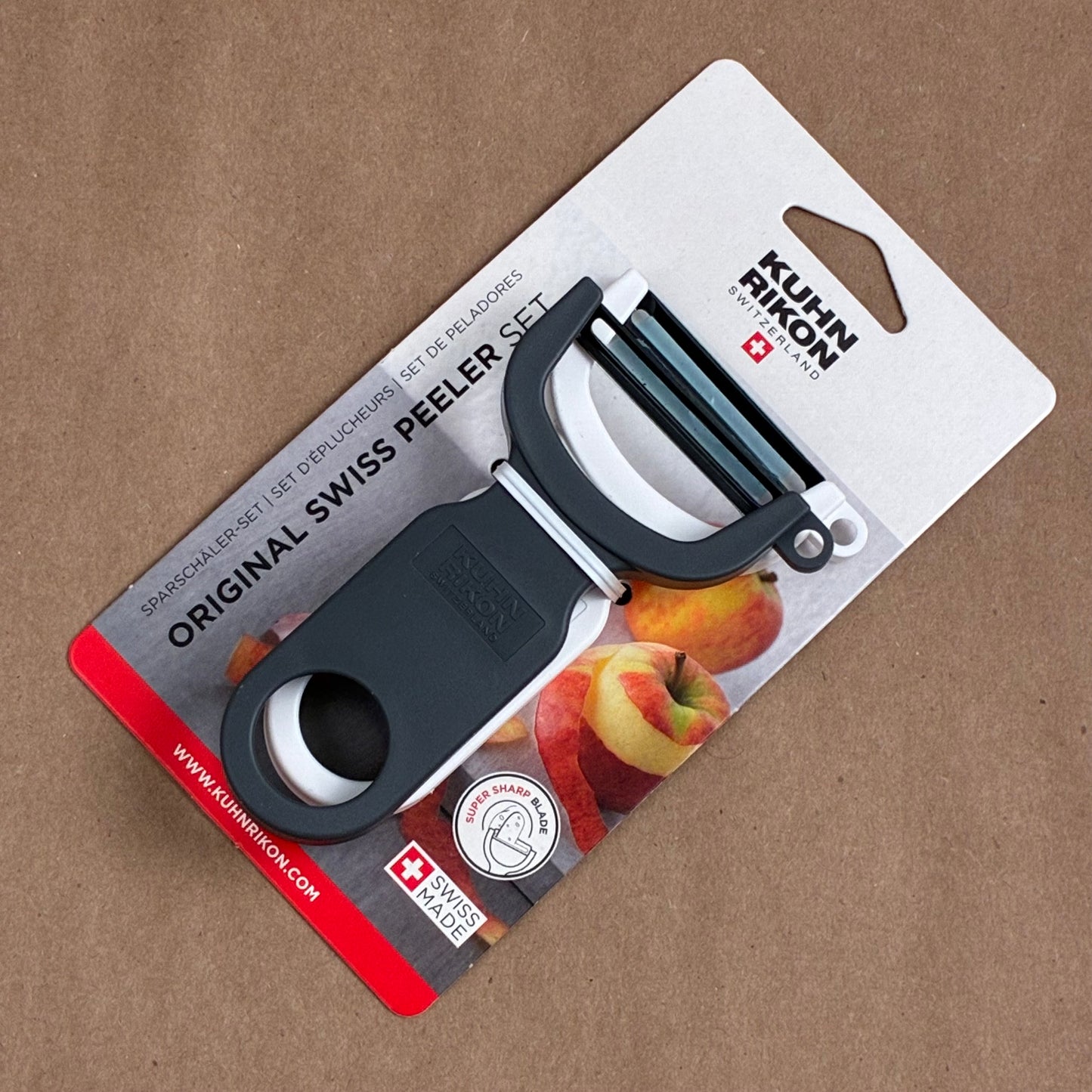Kuhn Rikon Swiss Peeler Set Grey/White