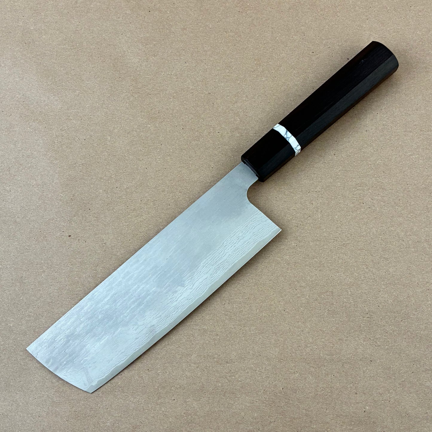 165mm Nigara XEOS Damascus Ebony Wa Nakiri