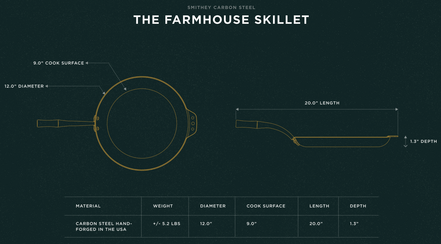 Smithey Carbon Steel Farmhouse Skillet