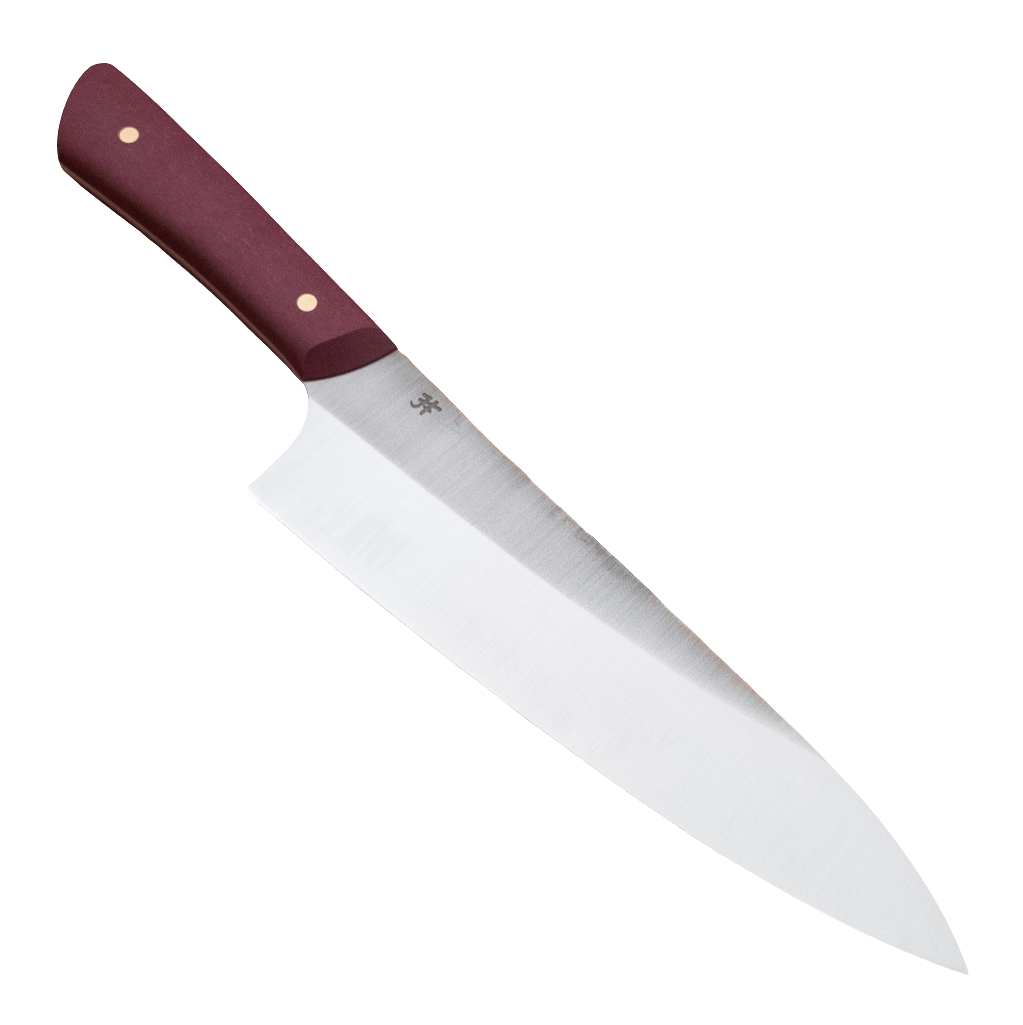 200mm Josh Fisher Nitro-V Chef Maroon Richlite Handle