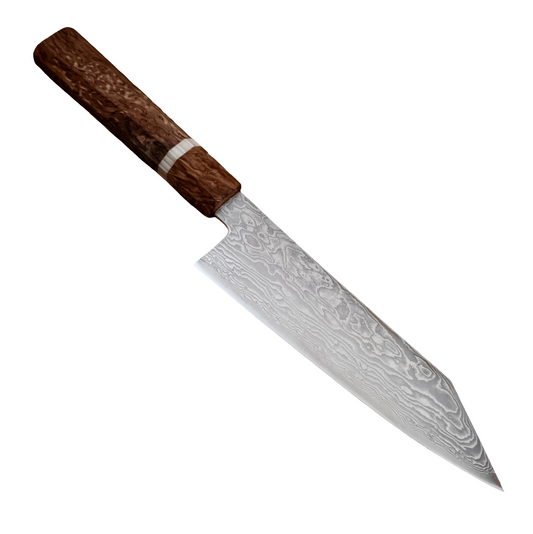 170mm Ryusen Fukakuryu Kai ATS314 Damascus Wa Santoku