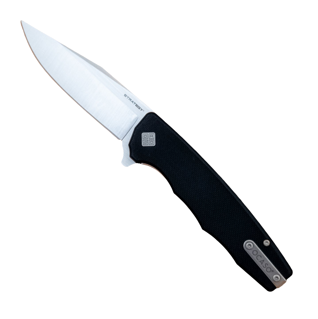 3.5" Ocaso Strategy D2 Black G10 Satin Flipper