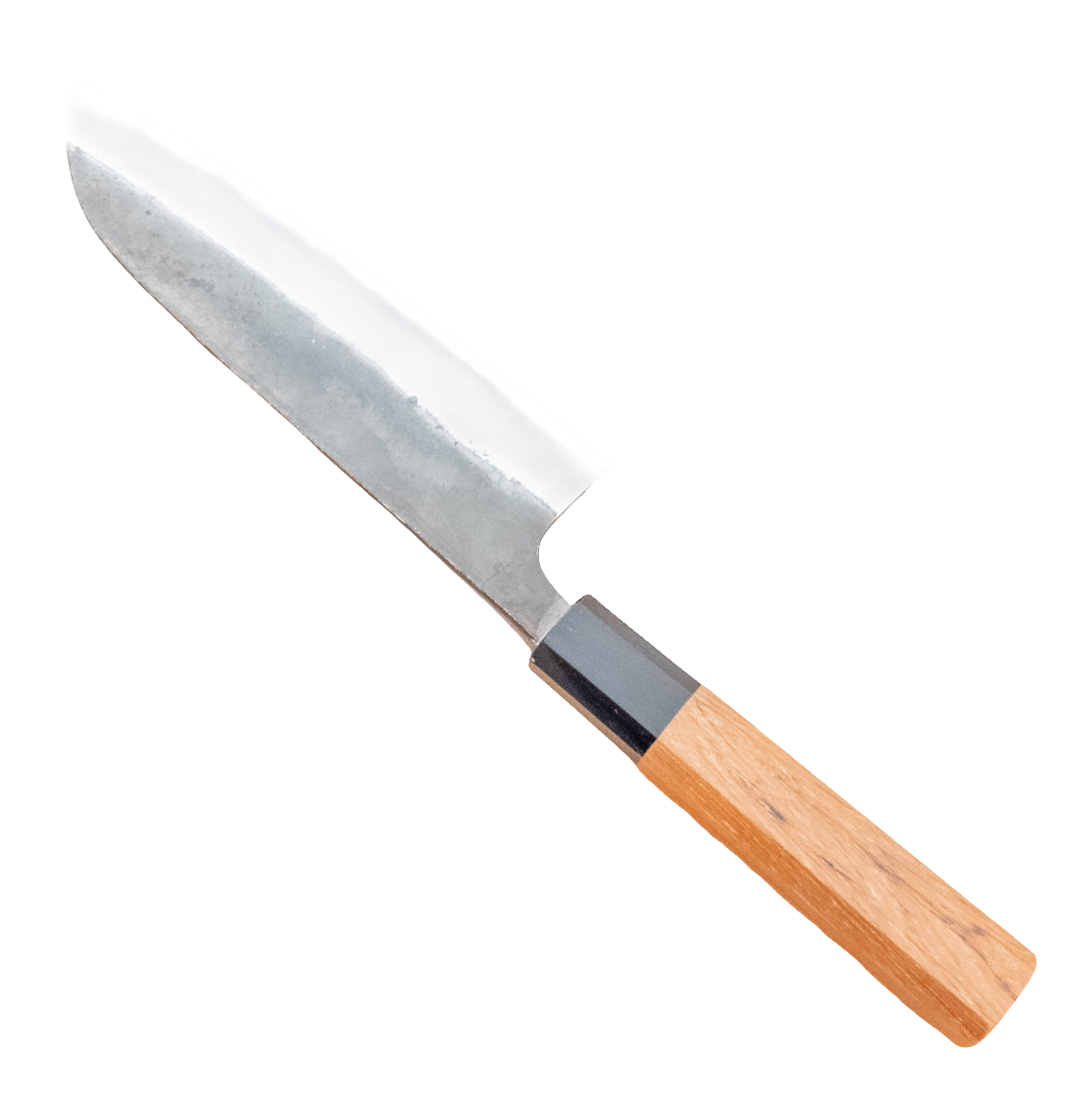 165mm Hatsukokoro Kurokuma Aogami Kasumi Wa Santoku