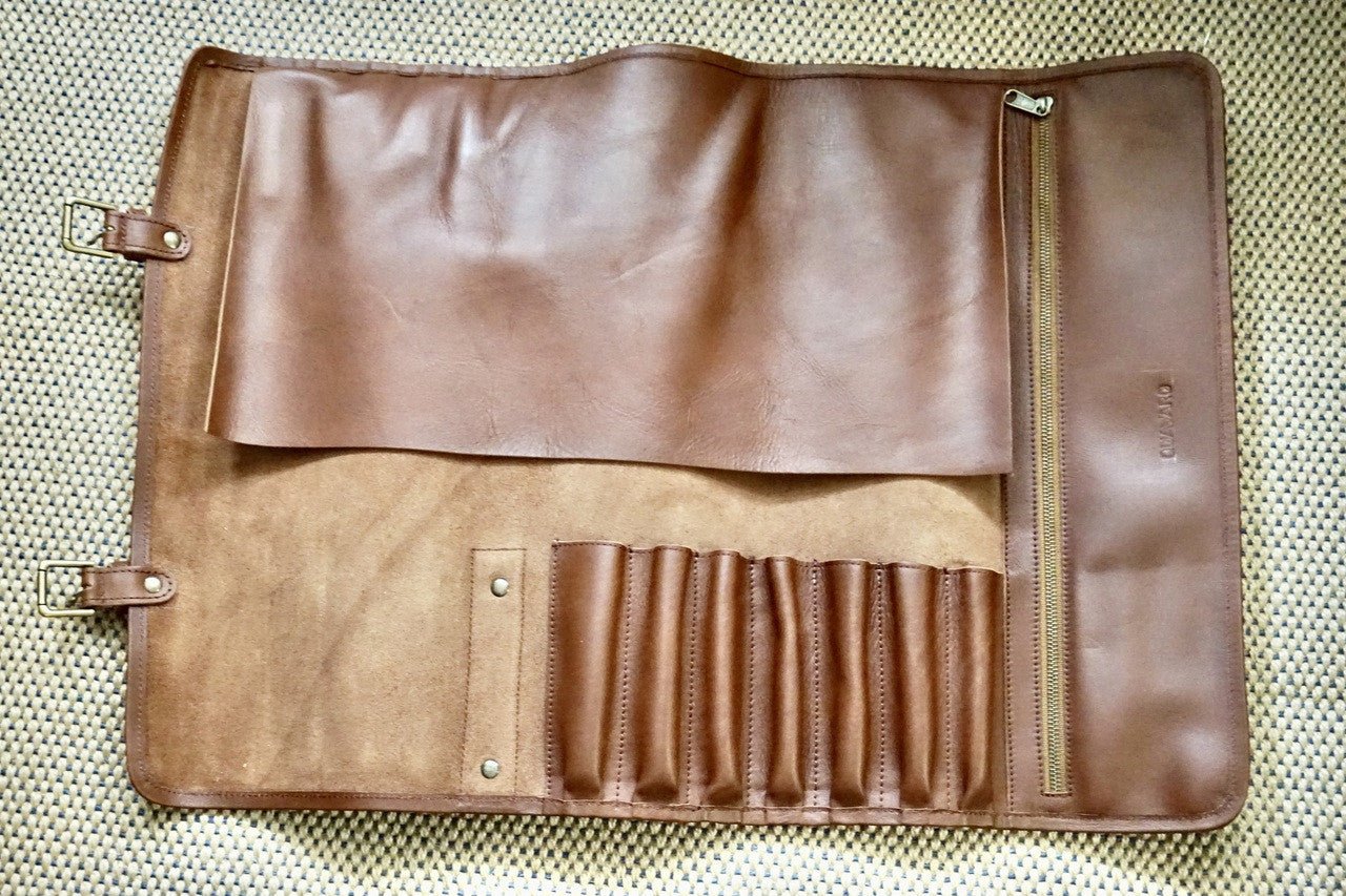 Quavaro Knife Roll - Bourbon - District Cutlery