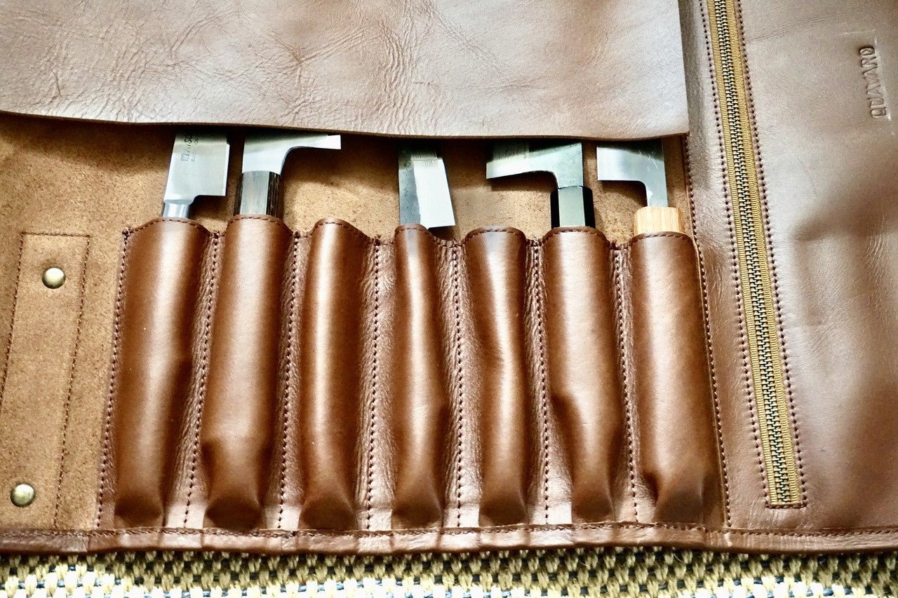 Quavaro Knife Roll - Bourbon - District Cutlery