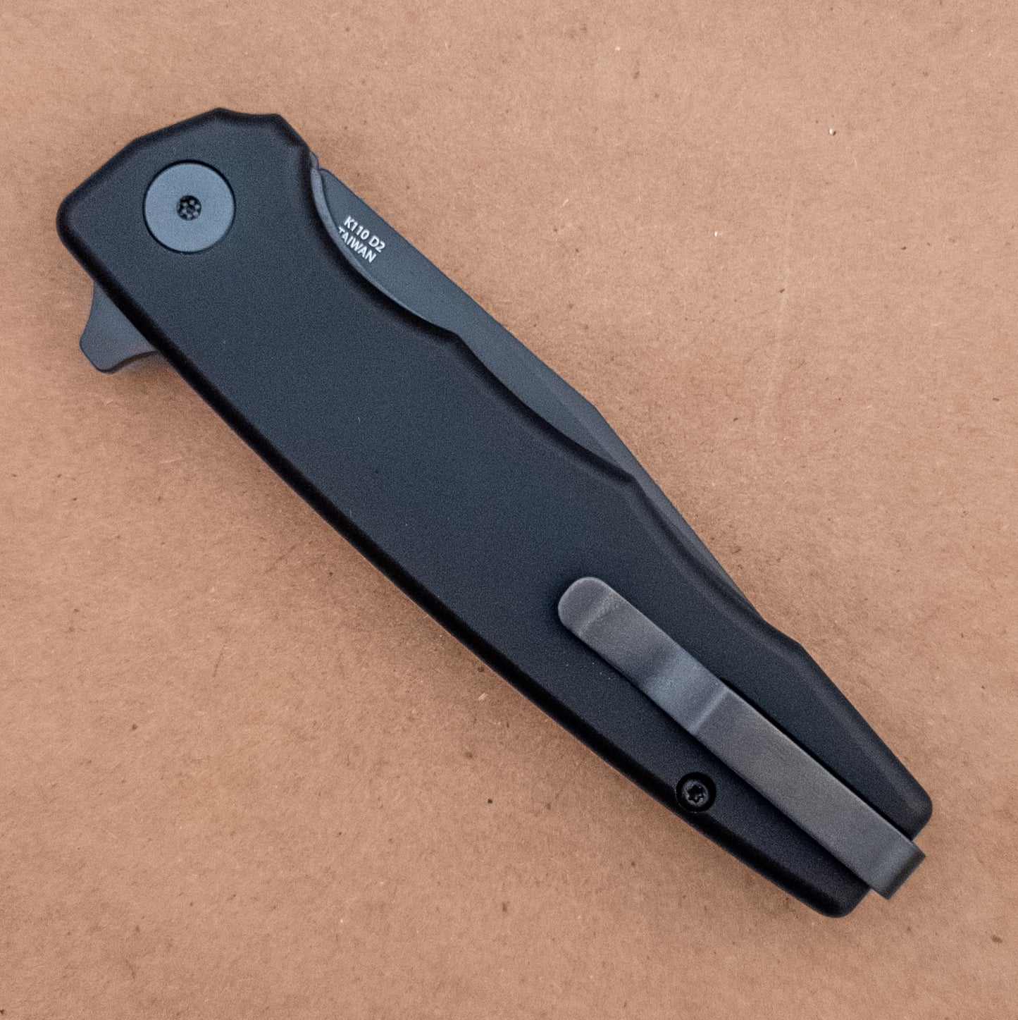 3.5" Ocaso Strategy D2 Black Aluminum Flipper