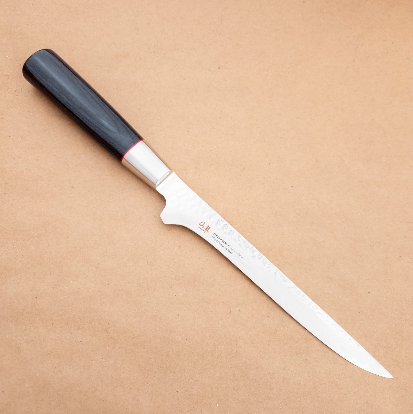 170mm SUNCRAFT SENZO Classic VG10 Damascus Boning Wa Handle