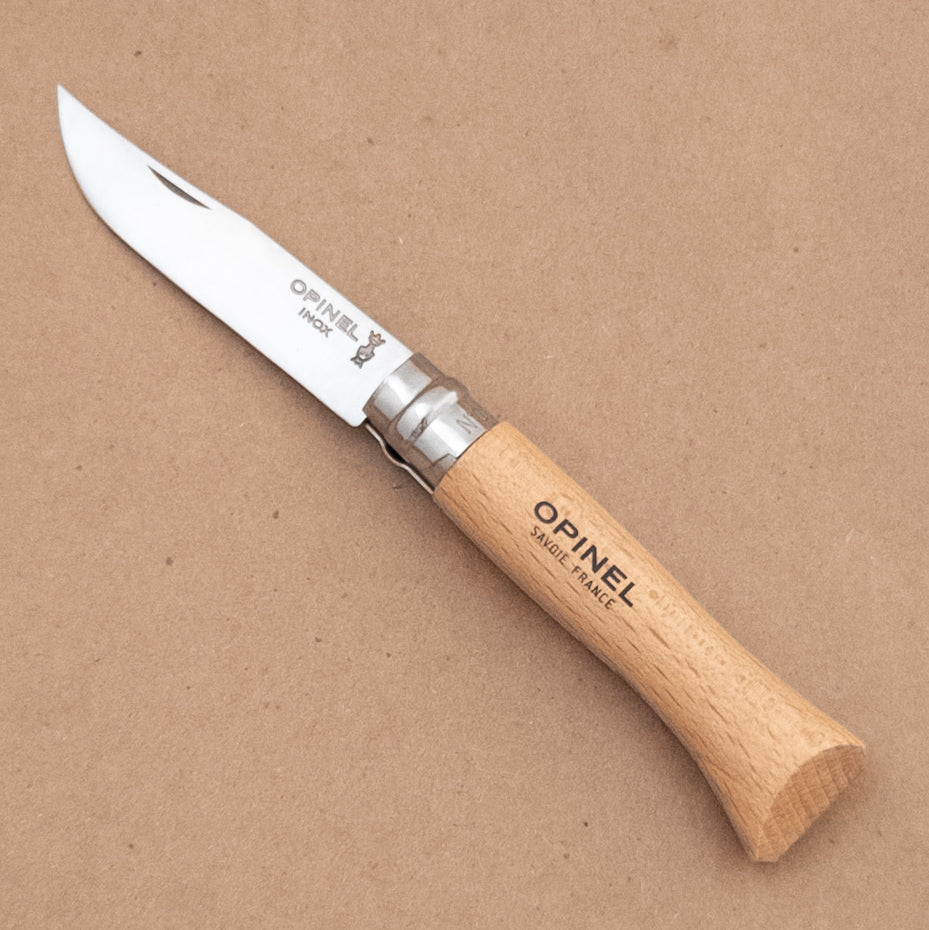Opinel No.06 Beech Wood Stainless Steel Folding Knife