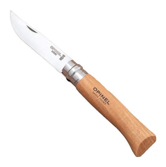 Opinel No.08 Beech Wood Stainless Steel Folding Knife