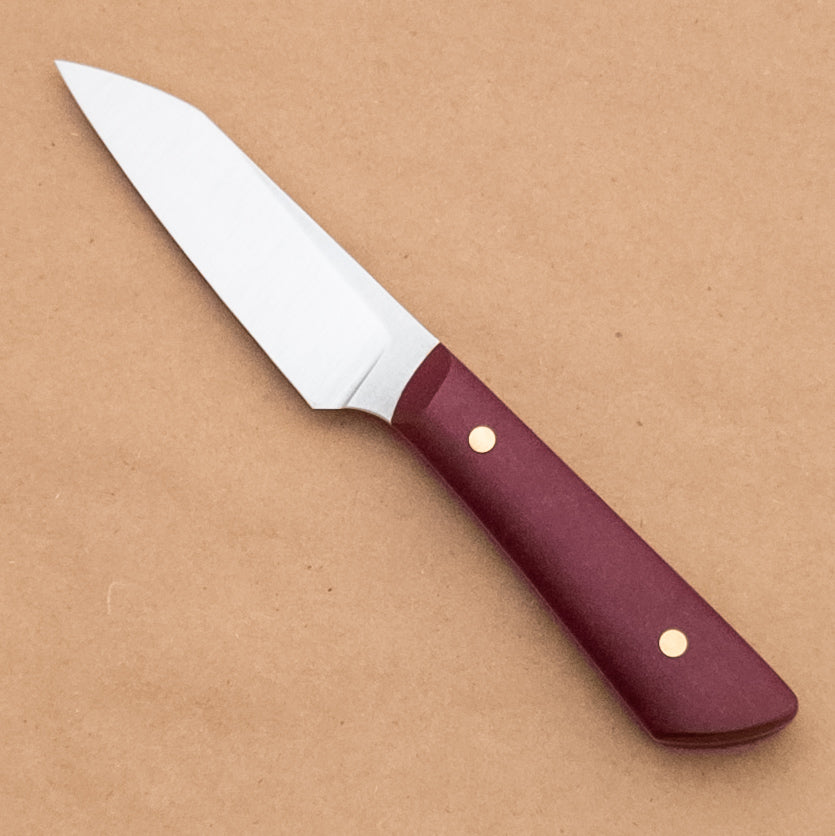 88mm Josh Fisher Nitro-V Paring Maroon Richlite Handle
