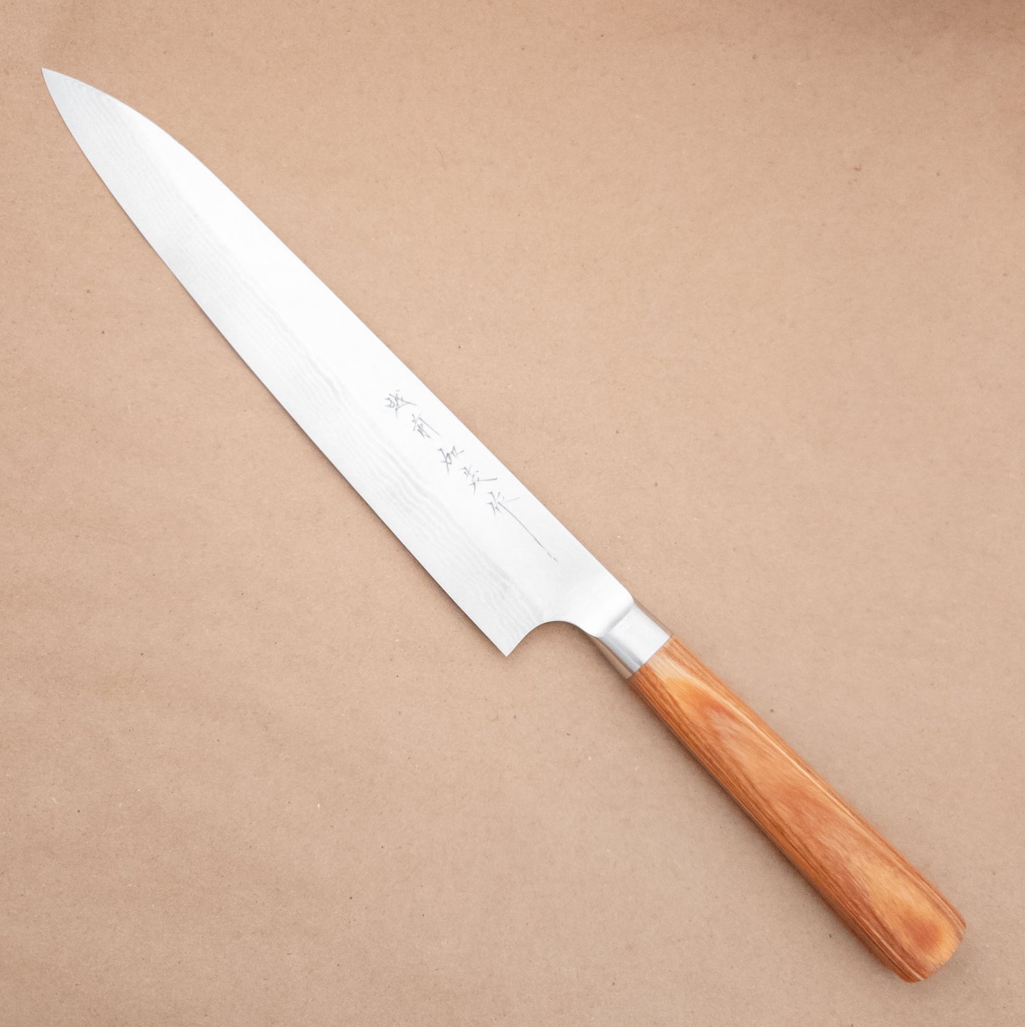 270mm Kamo Katsuyasu VG10 Damascus Sujihiki Wa Handle