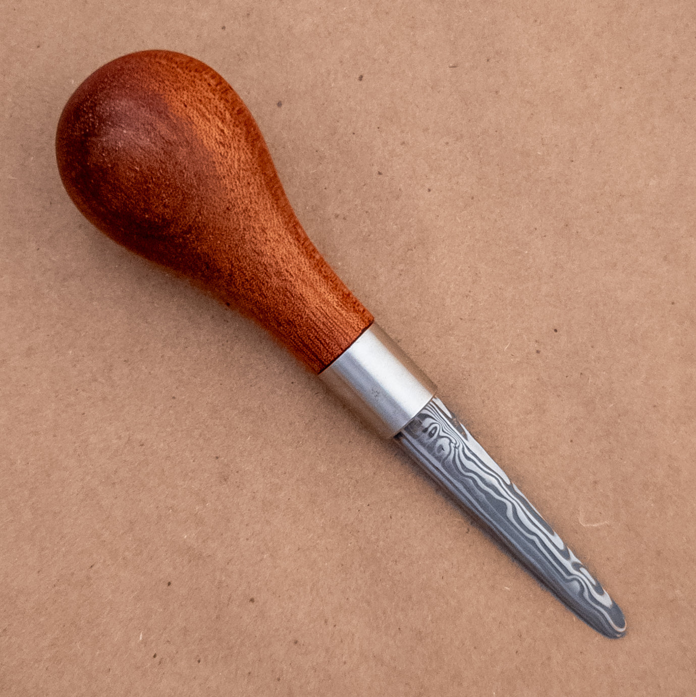 Monolith Knives Damascus Oyster Shucker Cherry