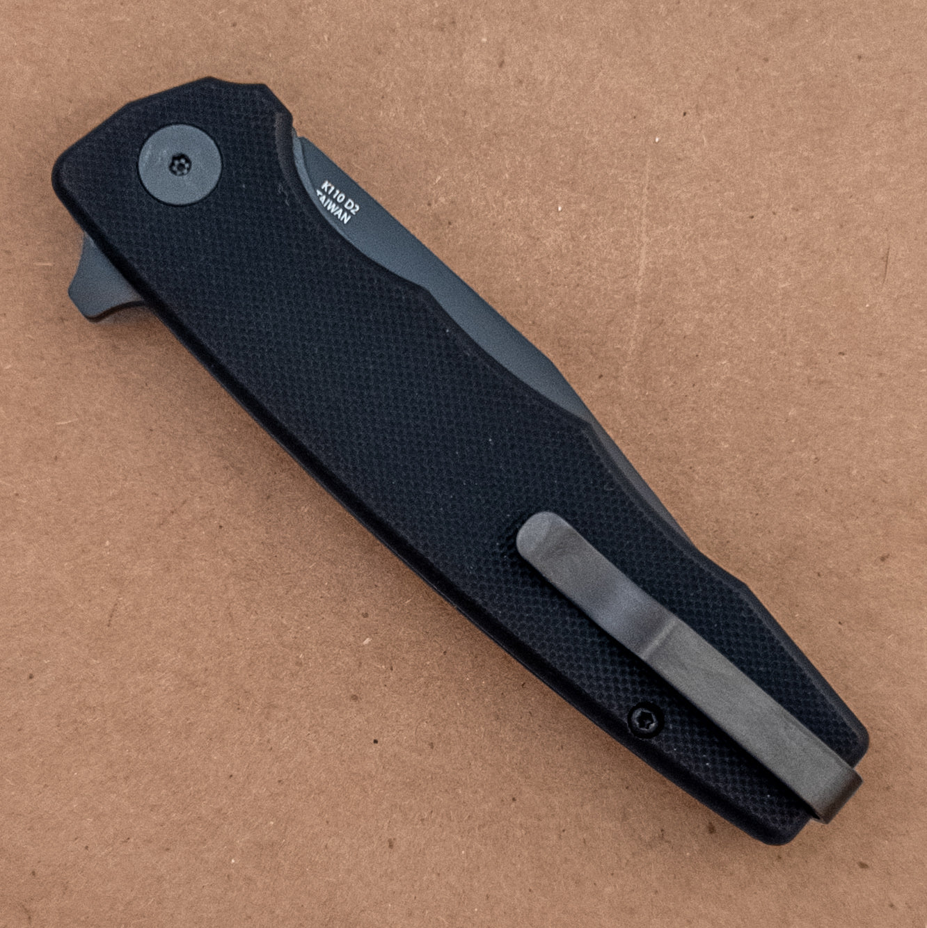 3.5" Ocaso Strategy D2 Black G10 Flipper