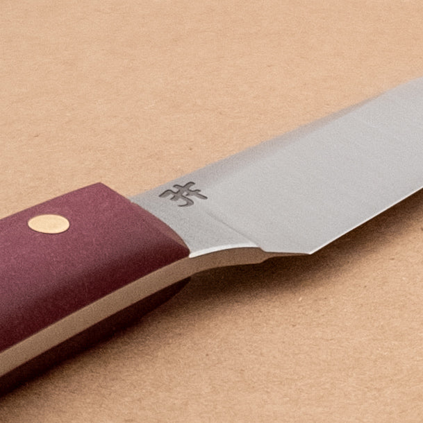 88mm Josh Fisher Nitro-V Paring Maroon Richlite Handle