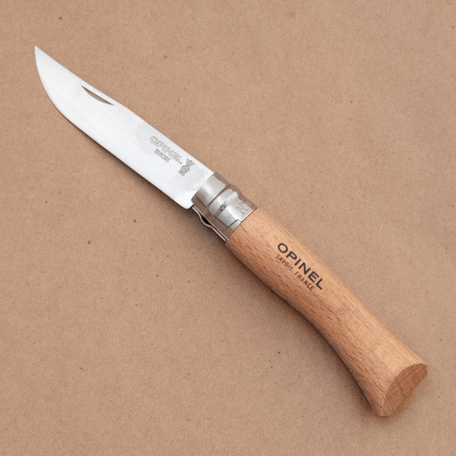 Opinel No.07 Beech Wood Stainless Steel Folding Knife