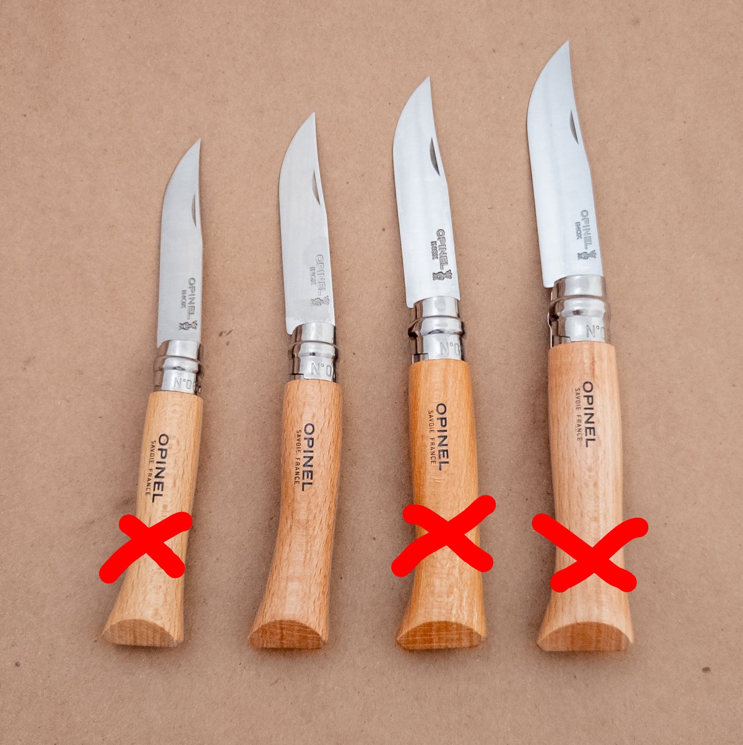 Opinel No.07 Beech Wood Stainless Steel Folding Knife