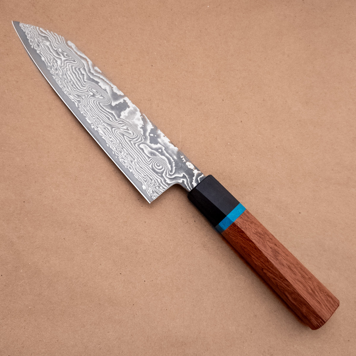 175mm Ryusen Bonten Unryu Kai VG10 Damascus Wa Santoku