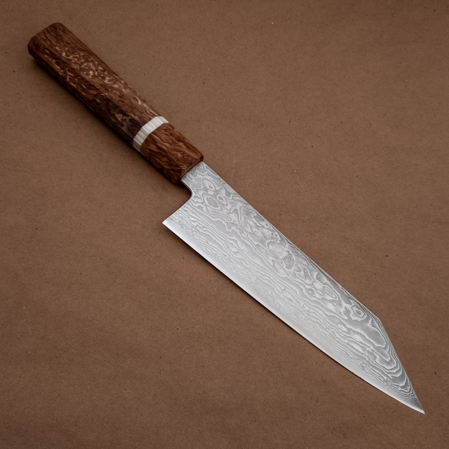 170mm Ryusen Fukakuryu Kai ATS314 Damascus Wa Santoku