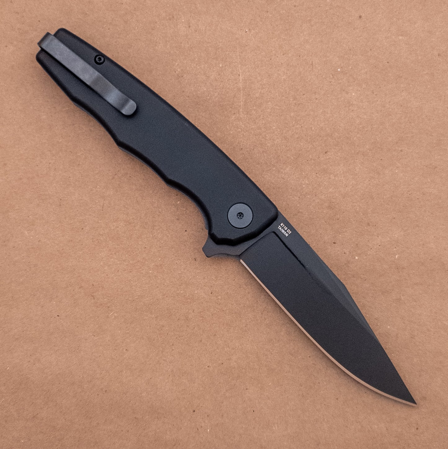 3.5" Ocaso Strategy D2 Black Aluminum Flipper