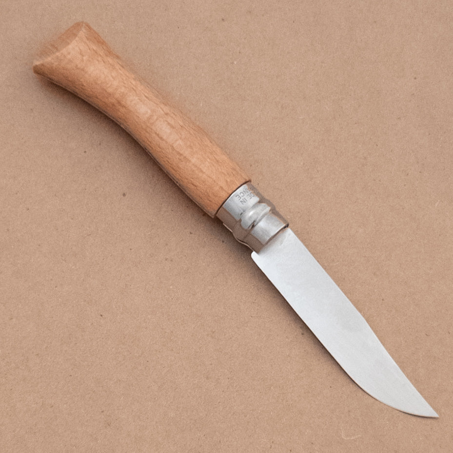 Opinel No.07 Beech Wood Stainless Steel Folding Knife