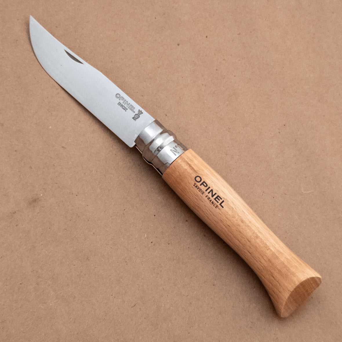 Opinel No.09 Beech Wood Stainless Steel Folding Knife